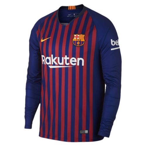 Футбольная форма детская FC Barcelona Домашняя 2018 2019 L/S 2XL (рост 164 см)