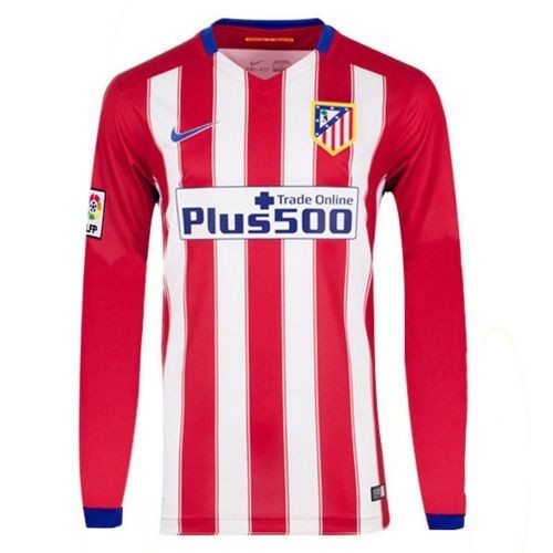 Футбольная футболка детская FC Atletico Madrid Домашняя 2015 2016 L/S XL (рост 152 см)