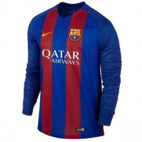 Футбольная футболка детская FC Barcelona Домашняя 2016 2017 L/S 2XS (рост 100 см)
