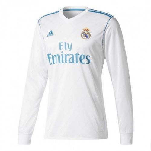 Футбольная футболка детская FC Real Madrid Домашняя 2017 2018 L/S XL (рост 152 см)