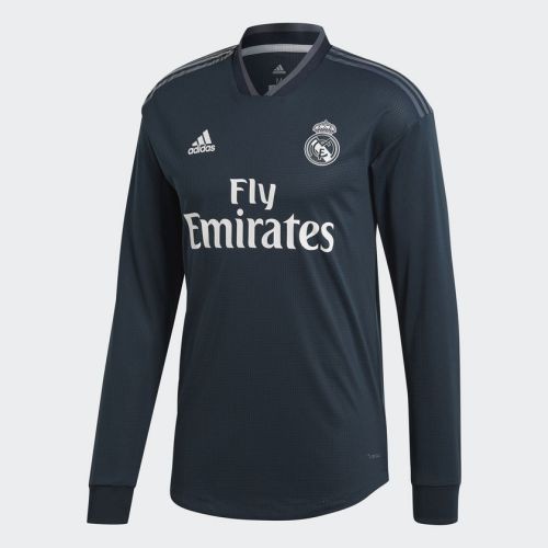Футбольная футболка детская FC Real Madrid Гостевая 2018 2019 L/S 2XL (рост 164 см)